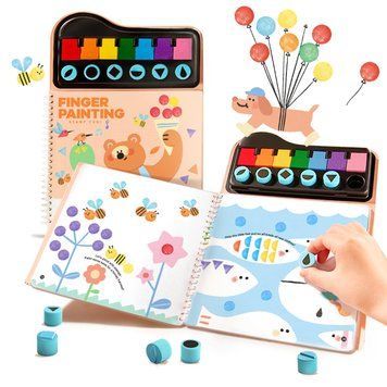 Книга для пальчикового малювання з геометричними фігурами Mirola Kids Книга для пальчикового малювання з геометричними фігурами Mirola Kids фото