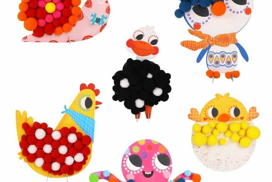 Творчий набір з помпонами TookyLand тварини Творчий набір з помпонами TookyLand тварини фото