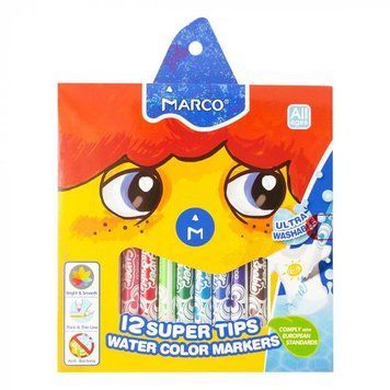 Фломастери Marco 12 кольорів Фломастери Marco 12 кольорів фото