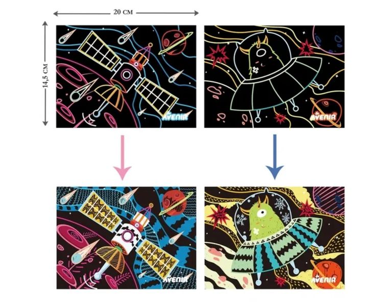 Набір для творчості скетч-арт. Космос Набір для творчості скетч-арт. Космос фото