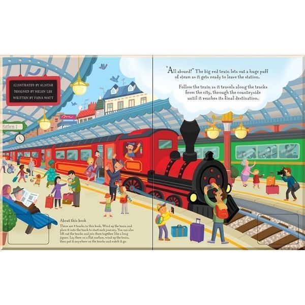 Книга "Wind-up Train Book with Slot-together Tracks" id_3111 фото